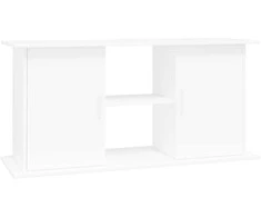 Akvariumo stovas, baltos spalvos, 121x41x58cm, apdirbta mediena