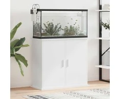 Akvariumo stovas, baltos spalvos, 81x36x73cm, apdirbta mediena