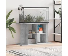 Akvariumo stovas, betono pilkas, 100x40x60cm, apdirbta mediena