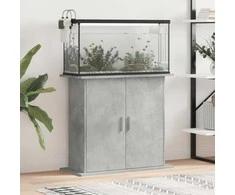 Akvariumo stovas, betono pilkas, 81x36x73cm, apdirbta mediena