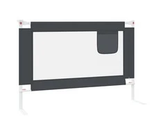 Apsauginis turėklas vaiko lovai, tamsiai pilkas audinys, 100x25cm