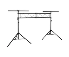 Apšvietimo stovas, juodos spalvos, 338x115x(180–300)cm, plienas