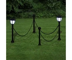 Aptvaras iš Grandinės su 2 LED Žibintais ir 2 Stulpais