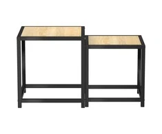 Arbatos staliukai, 2vnt., sonoma ąžuolo spalvos, MDF