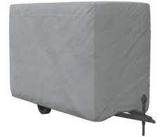 Arklio priekabos dangtis, pilka, 334x148x230cm, audinys