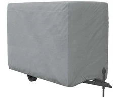 Arklio priekabos dangtis, pilka, 396x178x250cm, audinys