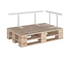 Atlošas sofai iš palečių, balta, 110cm, geležis