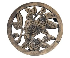Augalų padėklai su ratukais, 6vnt., bronziniai, 38cm, plastikas