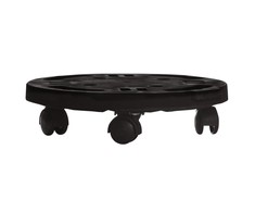 Augalų padėklas su ratukais, juodas, 30cm skersmens, 170kg