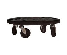 Augalų padėklas su ratukais, juodas, 40cm skersmens, 275kg