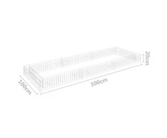 Aukštas gabiono lovelis, 300x100x20cm, galvanizuotas plienas