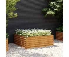 Aukštas sodo lovelis, 100x100x36cm, Corten plienas