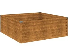Aukštas sodo lovelis, 100x100x36cm, Corten plienas