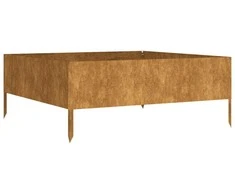 Aukštas sodo lovelis, 100x100x41cm, Corten plienas
