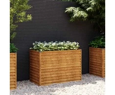 Aukštas sodo lovelis, 100x50x69cm, Corten plienas
