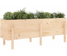 Aukštas sodo lovelis, 160x50x57cm, pušies medienos masyvas