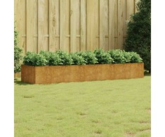 Aukštas sodo lovelis, 280x80x40cm, Corten plienas