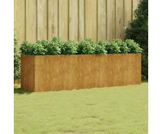 Aukštas sodo lovelis, 280x80x80cm, Corten plienas