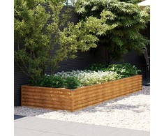 Aukštas sodo lovelis, 291x100x36cm, Corten plienas