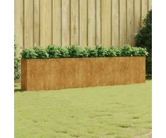 Aukštas sodo lovelis, 360x40x80cm, Corten plienas
