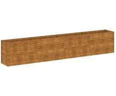 Aukštas sodo lovelis, 385x50x69cm, Corten plienas
