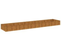 Aukštas sodo lovelis, 482x100x36cm, Corten plienas