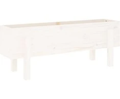 Aukštas sodo lovelis, baltas, 101x30x38cm, pušies masyvas