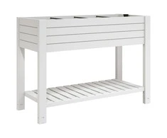 Aukštas sodo lovelis, baltas, 110x45x79cm, polipropilenas