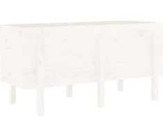 Aukštas sodo lovelis, baltas, 121x50x57cm, pušies masyvas