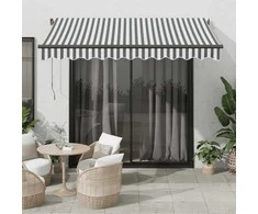 Automatinė ištraukiama markizė, antracito ir balta, 300x250cm