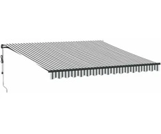 Automatinė ištraukiama markizė, antracito ir balta, 400x350cm