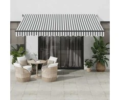 Automatinė ištraukiama markizė, antracito ir balta, 400x350cm