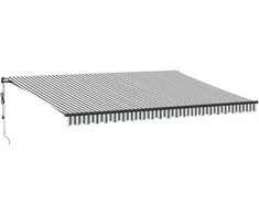 Automatinė ištraukiama markizė, antracito ir balta, 500x300cm