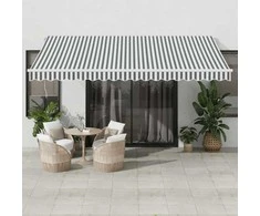 Automatinė ištraukiama markizė, antracito ir balta, 450x350cm