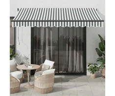 Automatinė ištraukiama markizė, antracito ir balta, 350x250cm