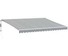 Automatinė ištraukiama markizė, antracito ir balta, 450x350cm