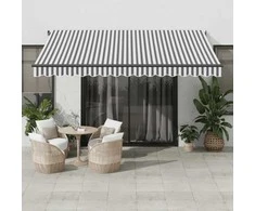 Automatinė ištraukiama markizė, antracito ir balta, 400x300cm