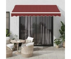 Automatinė ištraukiama markizė, bordo spalvos, 300x250cm