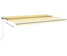 Automatinė ištraukiama markizė, geltona ir balta, 500x350cm