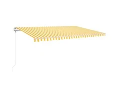 Automatinė ištraukiama markizė, geltona ir balta, 500x350cm