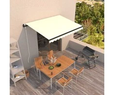 Automatinė ištraukiama markizė, kreminės spalvos, 350x250cm