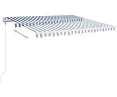 Automatinė ištraukiama markizė, mėlyna/balta, 400x350cm