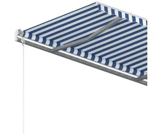 Automatinė ištraukiama markizė, mėlyna ir balta, 300x250cm