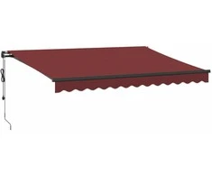 Automatinė ištraukiama markizė su LED, bordo spalvos, 350x250cm