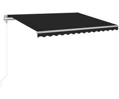 Automatinė markizė su LED/vėjo jutikliu, antracito, 450x300cm