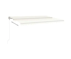 Automatinė markizė su LED/vėjo jutikliu, kreminė, 500x300cm