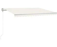 Automatinė markizė su LED/vėjo jutikliu, kreminė, 400x350cm