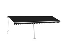 Automatinė markizė su LED/vėjo jutikliu, antracito, 600x300cm