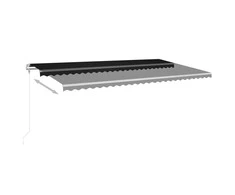 Automatinė markizė su LED/vėjo jutikliu, antracito, 600x300cm