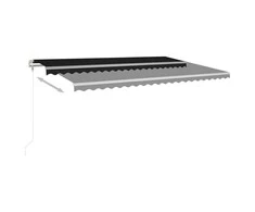 Automatinė markizė su LED/vėjo jutikliu, antracito, 500x300cm